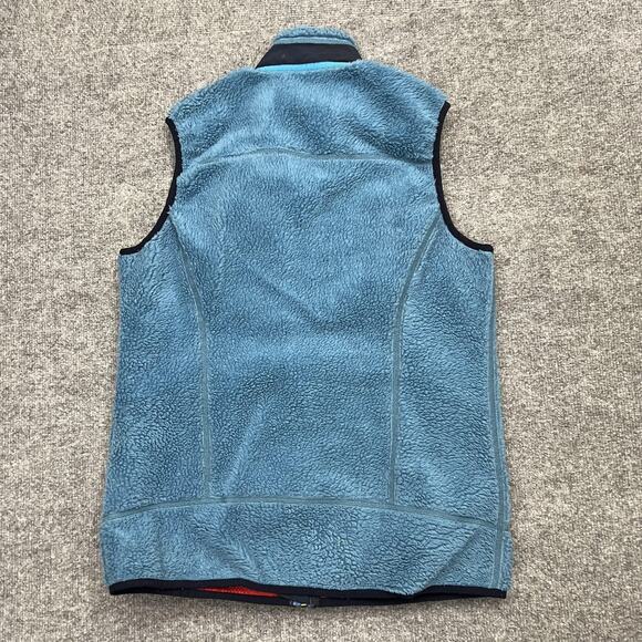 Patagonia Vest Womens Medium Blue Retro X Fleece Sherpa Zip Pockets Outdoor - Picture 4 of 11